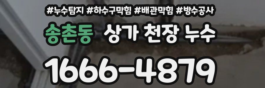 송촌동 상가 천장 누수