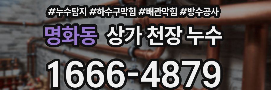 명화동 상가 천장 누수