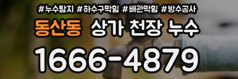 동산동 상가 천장 누수