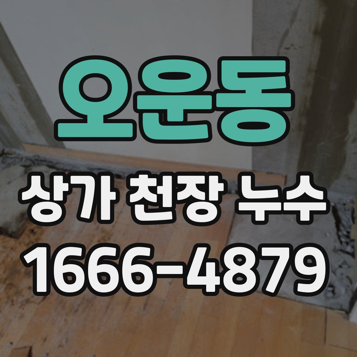 오운동 상가 천장 누수