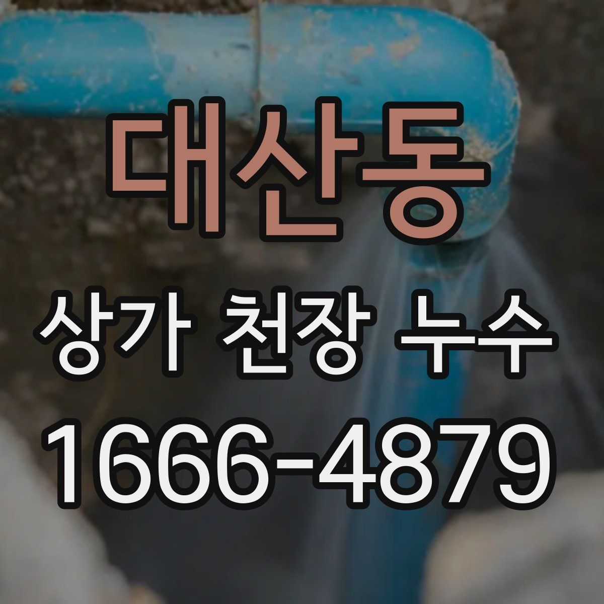 대산동 상가 천장 누수