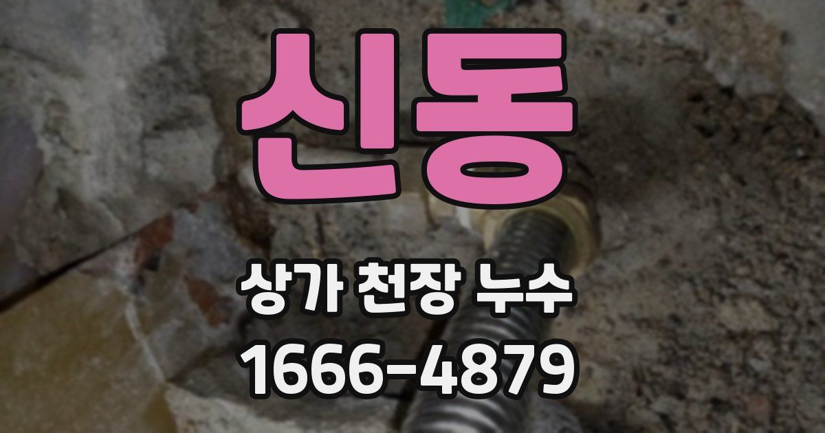 신동 상가 천장 누수