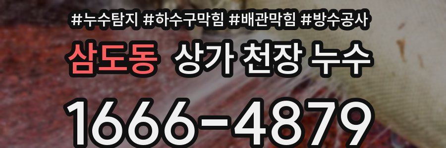 삼도동 상가 천장 누수