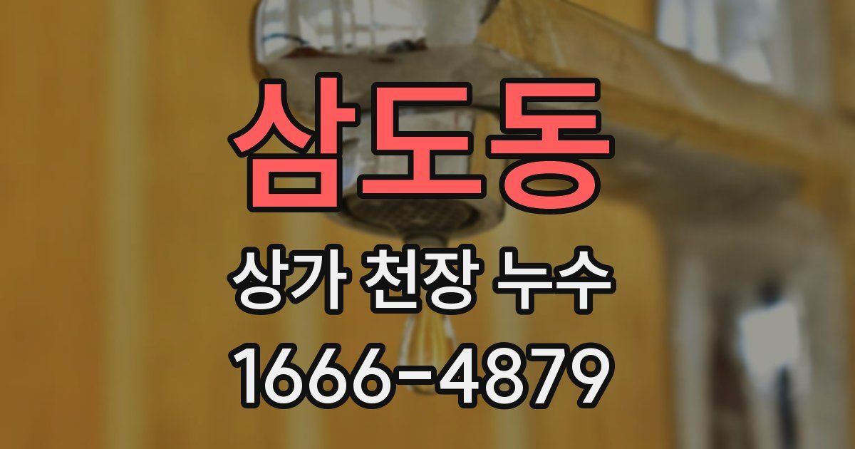 삼도동 상가 천장 누수