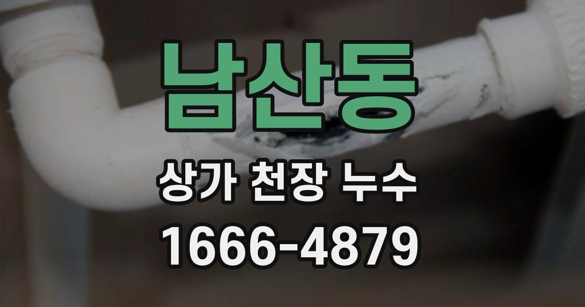 남산동 상가 천장 누수