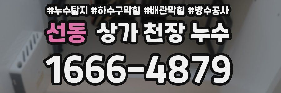 선동 상가 천장 누수