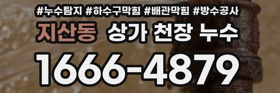 지산동 상가 천장 누수