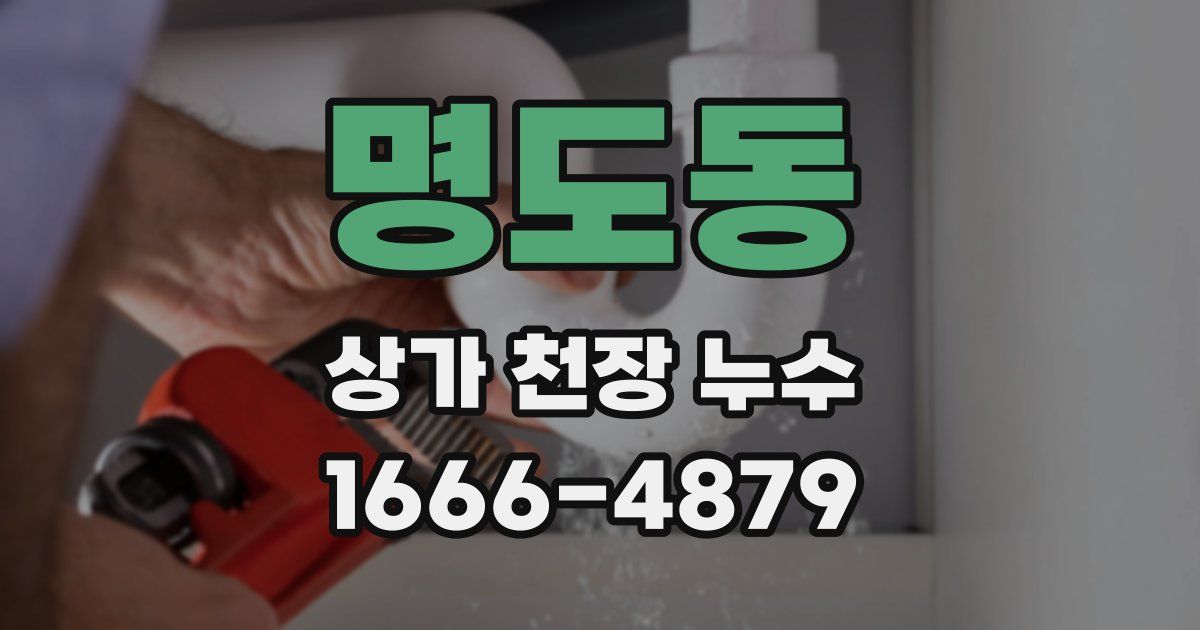 명도동 상가 천장 누수
