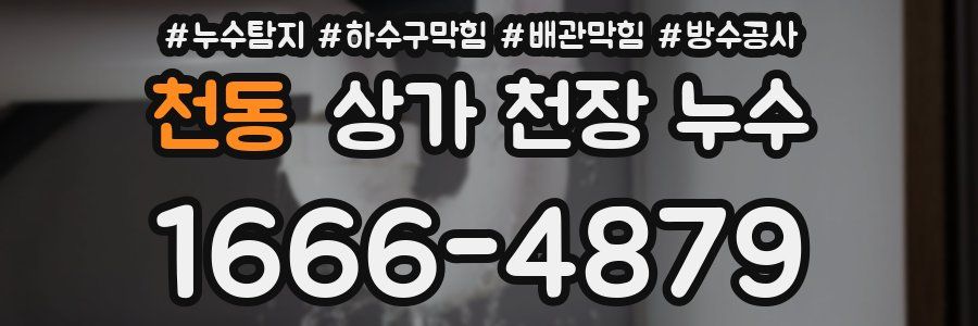 천동 상가 천장 누수