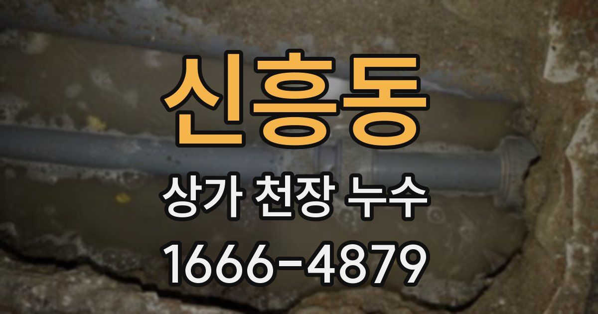 신흥동 상가 천장 누수