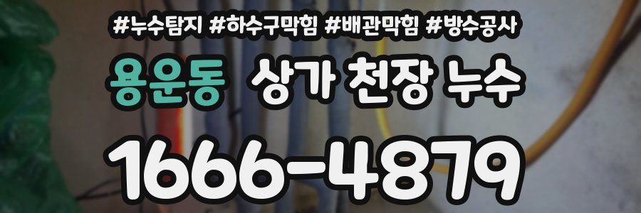 용운동 상가 천장 누수
