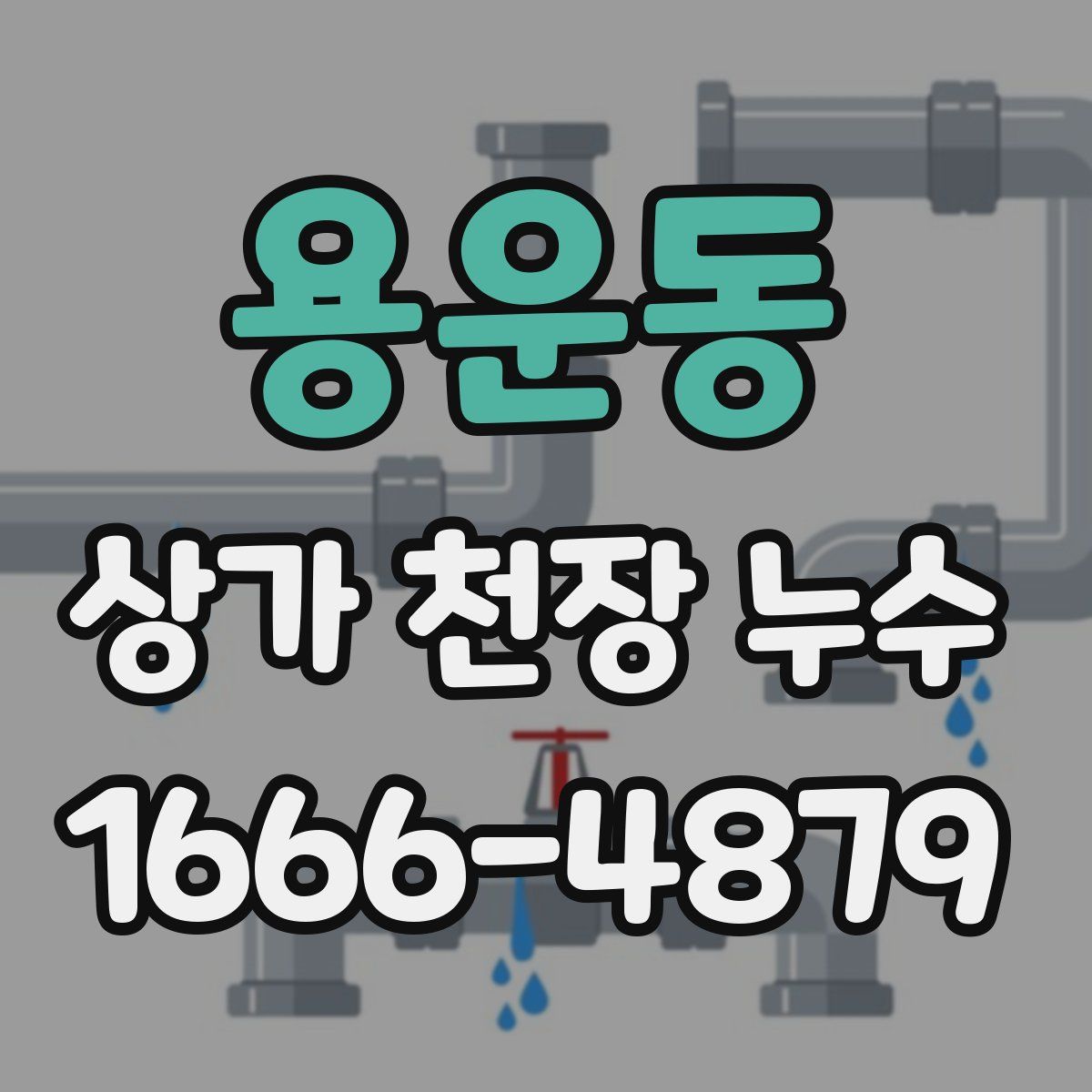용운동 상가 천장 누수