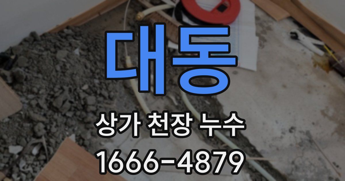 대동 상가 천장 누수