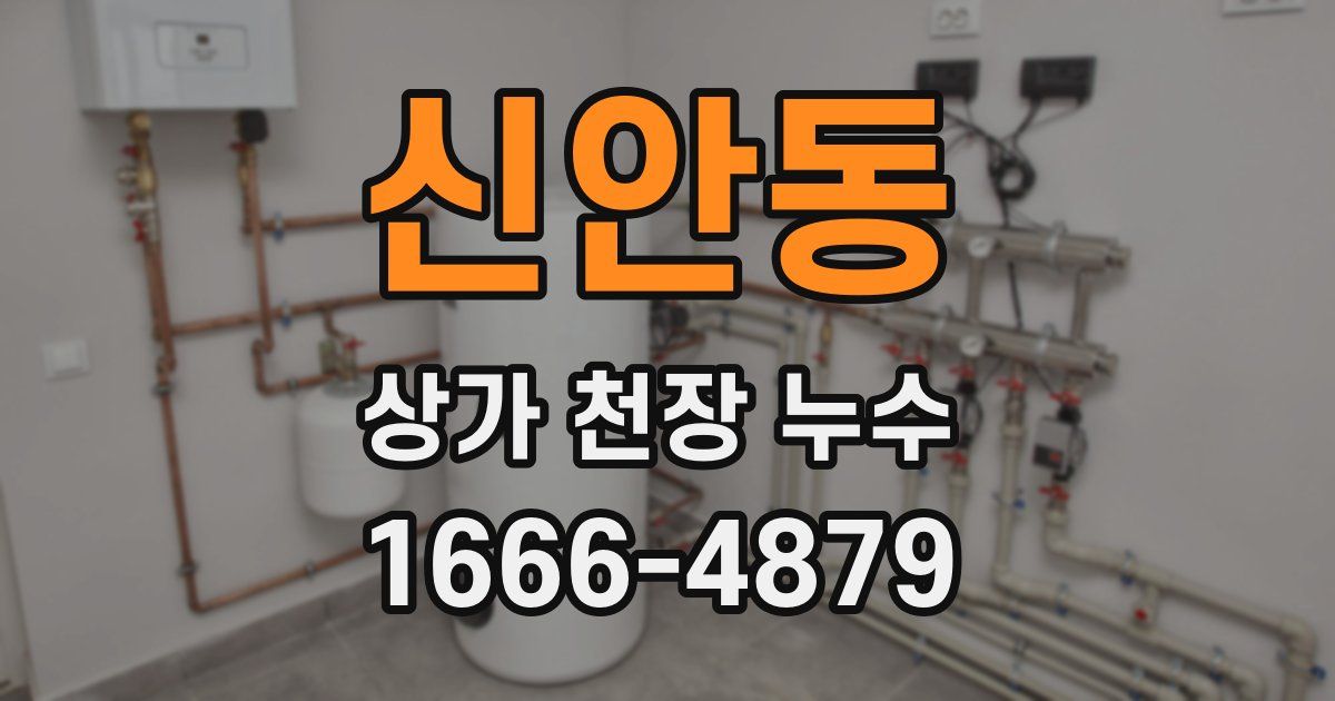 신안동 상가 천장 누수