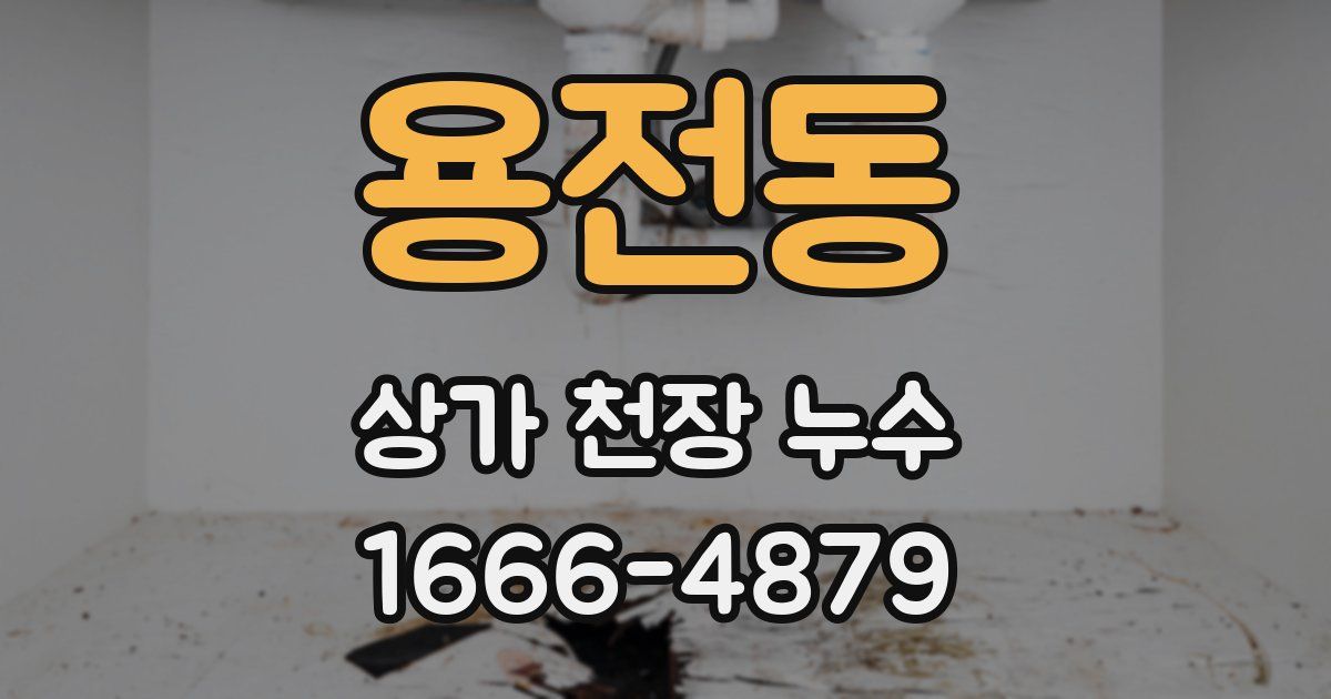 용전동 상가 천장 누수