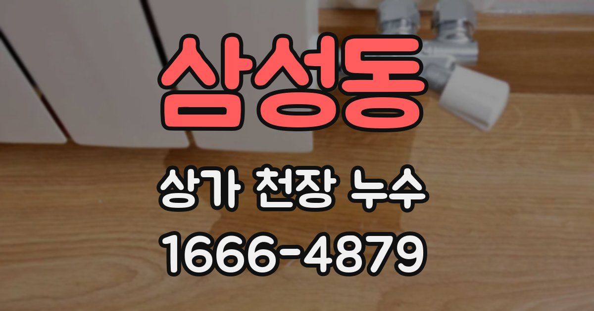 삼성동 상가 천장 누수