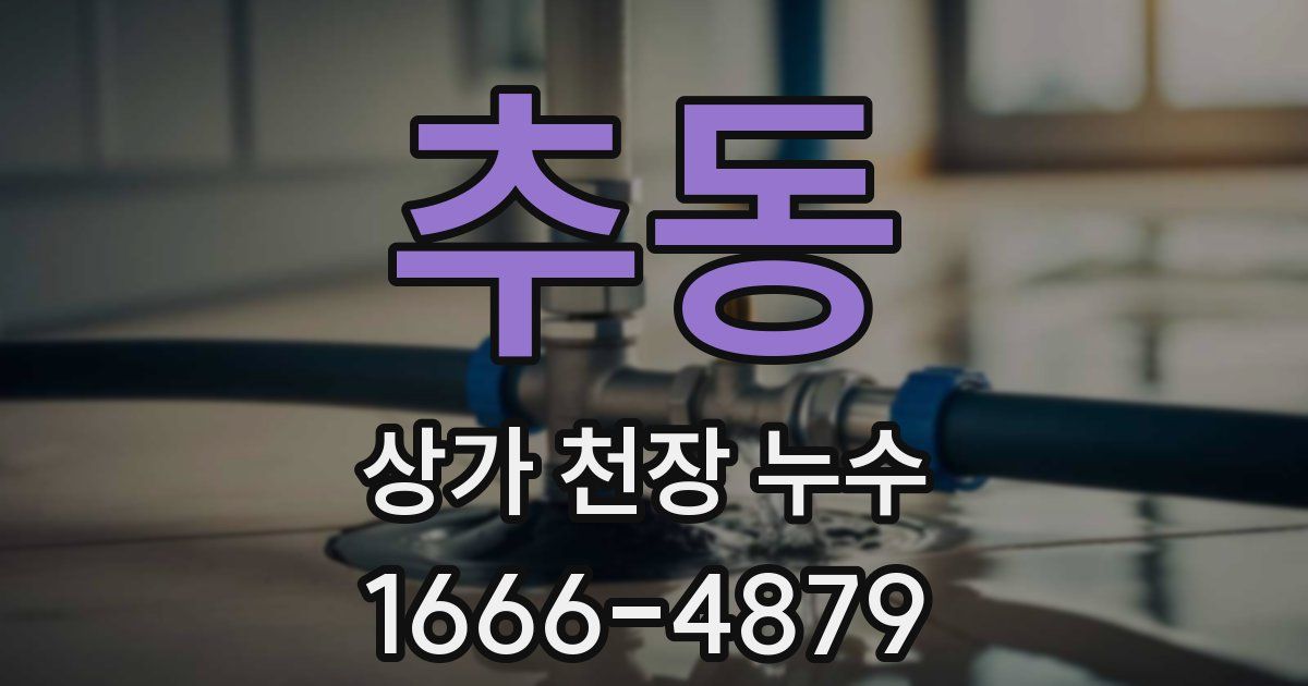 추동 상가 천장 누수