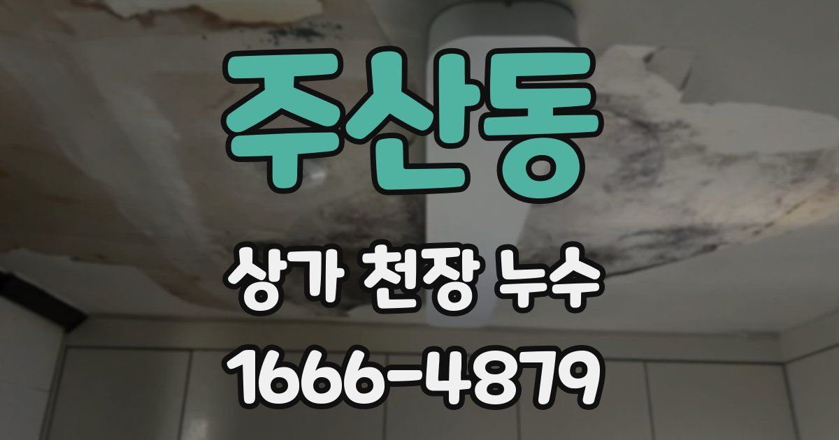 주산동 상가 천장 누수