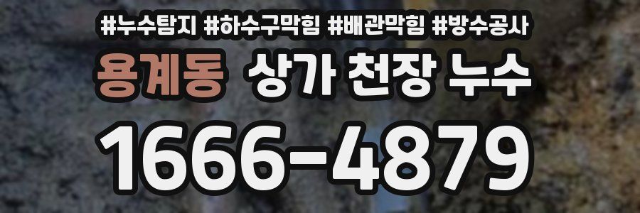 용계동 상가 천장 누수