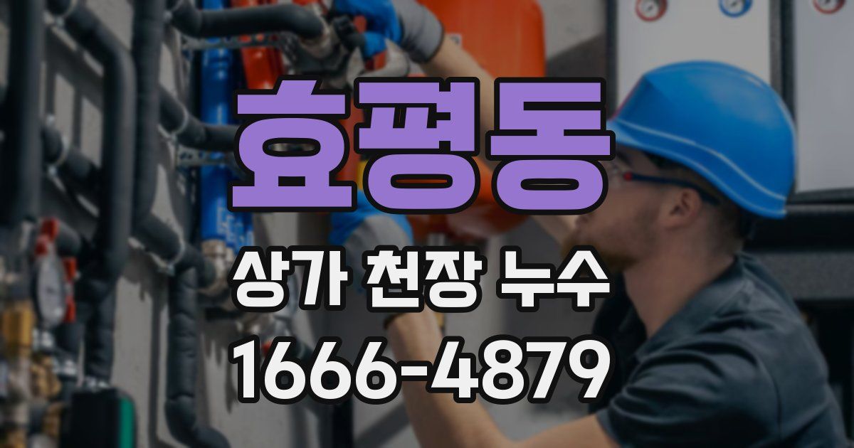 효평동 상가 천장 누수