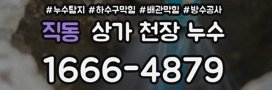 직동 상가 천장 누수