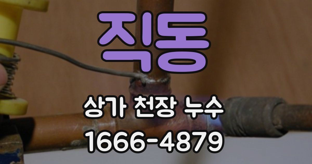 직동 상가 천장 누수