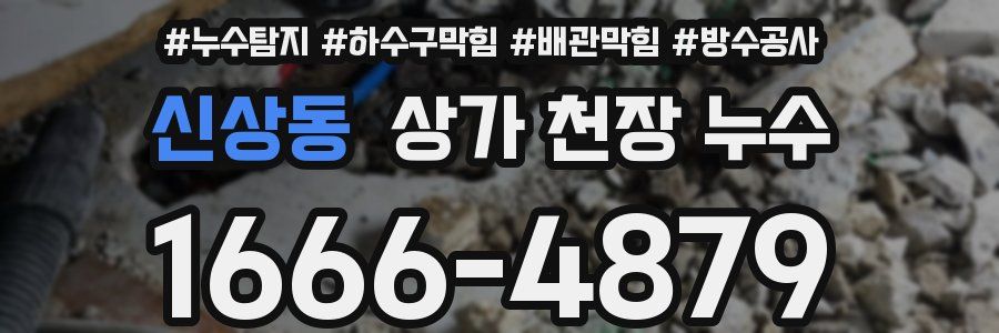 신상동 상가 천장 누수
