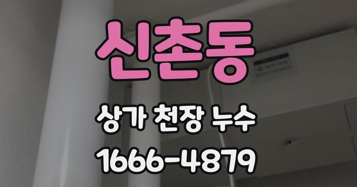 신촌동 상가 천장 누수