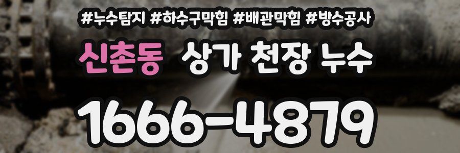 신촌동 상가 천장 누수