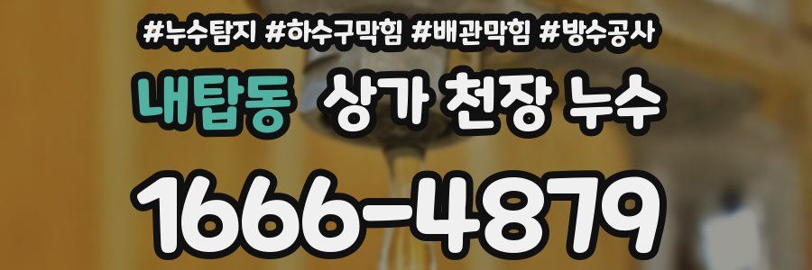 내탑동 상가 천장 누수