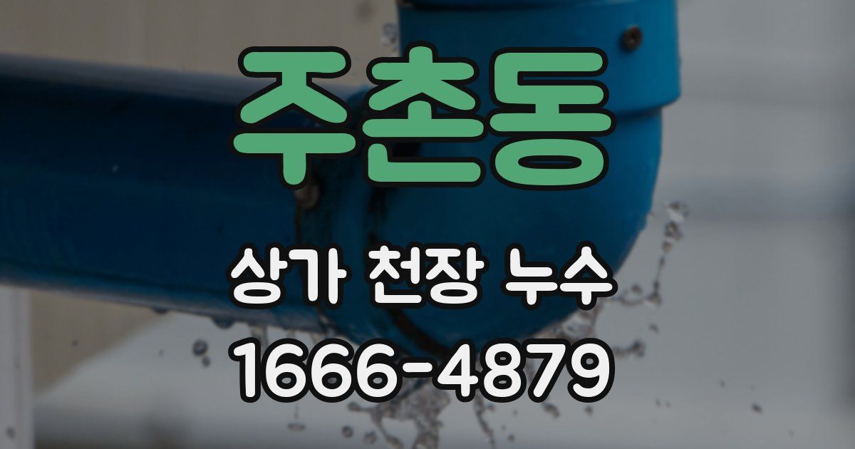 주촌동 상가 천장 누수