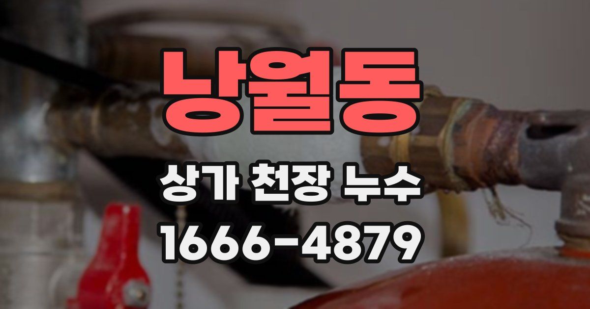 낭월동 상가 천장 누수