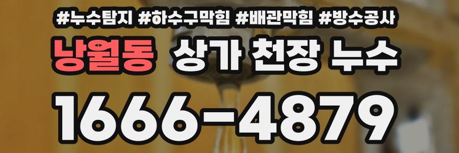 낭월동 상가 천장 누수