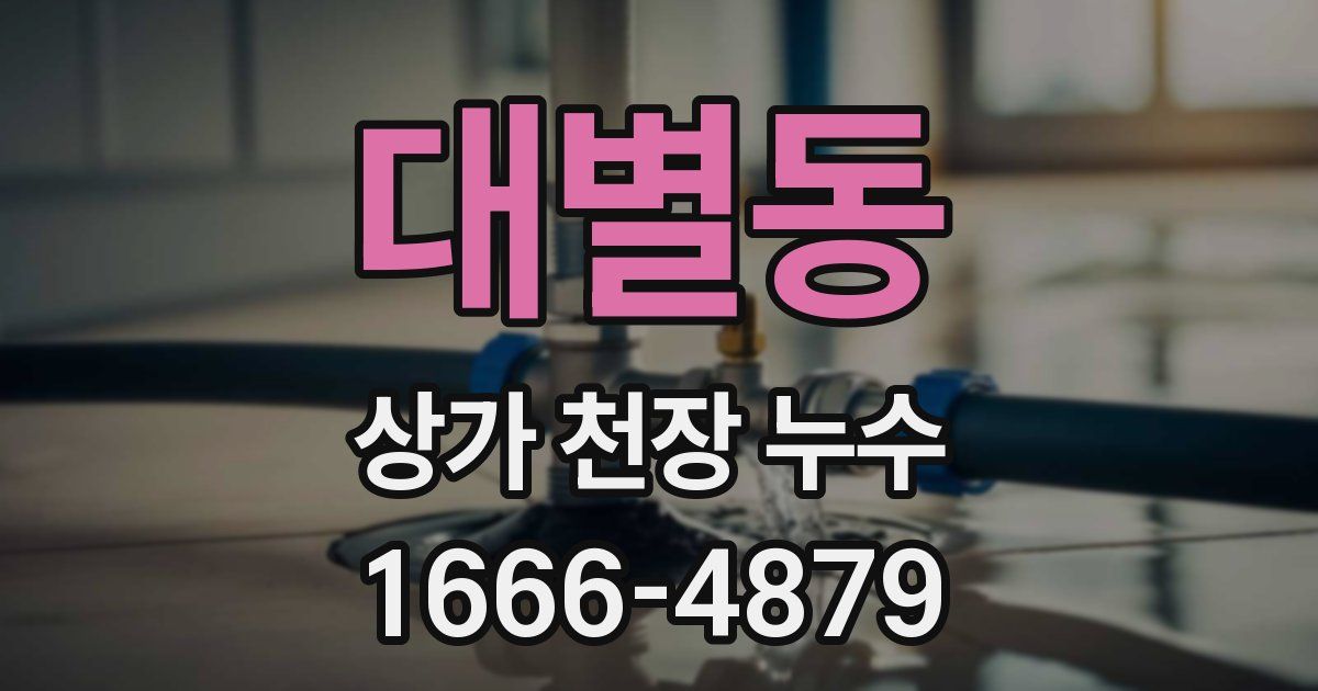 대별동 상가 천장 누수