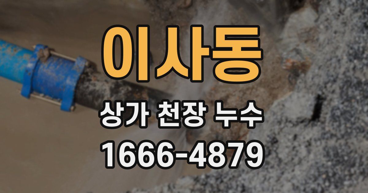 이사동 상가 천장 누수