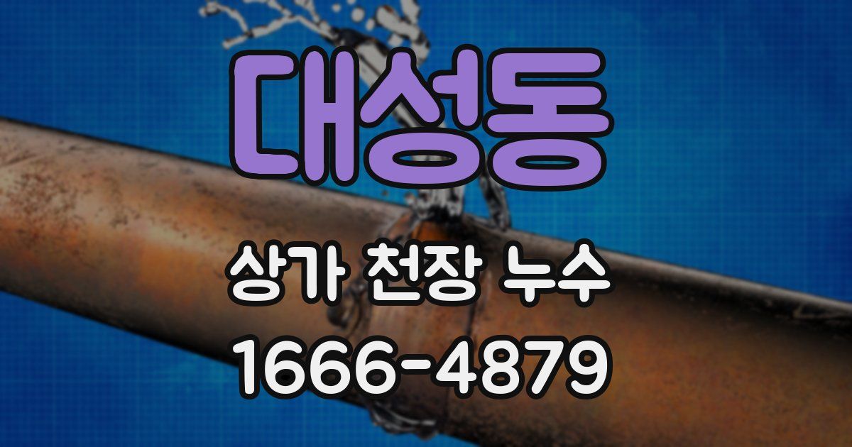 대성동 상가 천장 누수