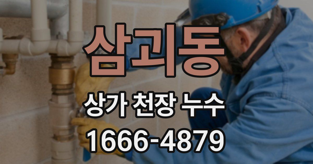 삼괴동 상가 천장 누수