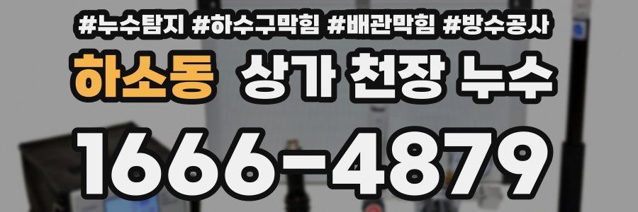 하소동 상가 천장 누수