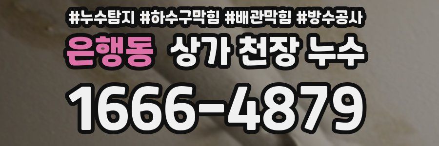 은행동 상가 천장 누수