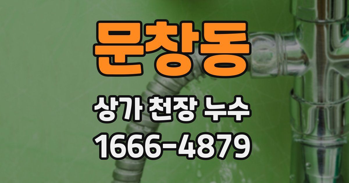 문창동 상가 천장 누수
