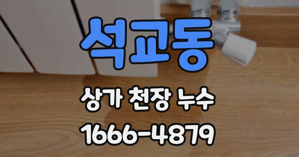 석교동 상가 천장 누수