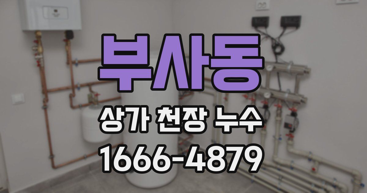 부사동 상가 천장 누수