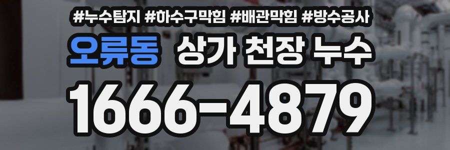 오류동 상가 천장 누수