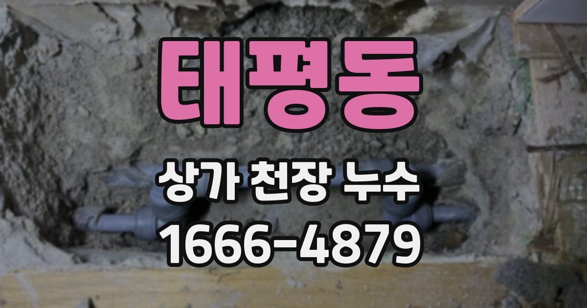 태평동 상가 천장 누수