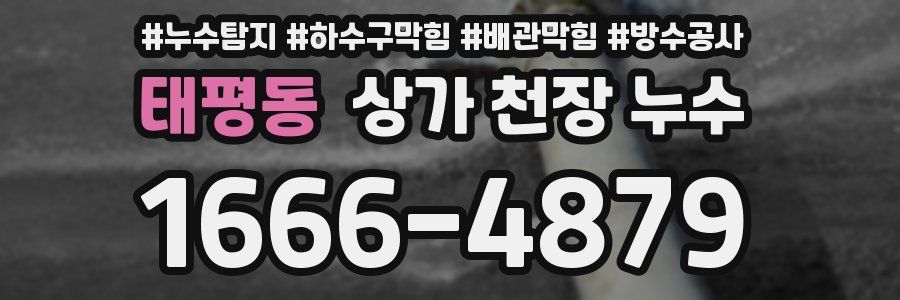 태평동 상가 천장 누수