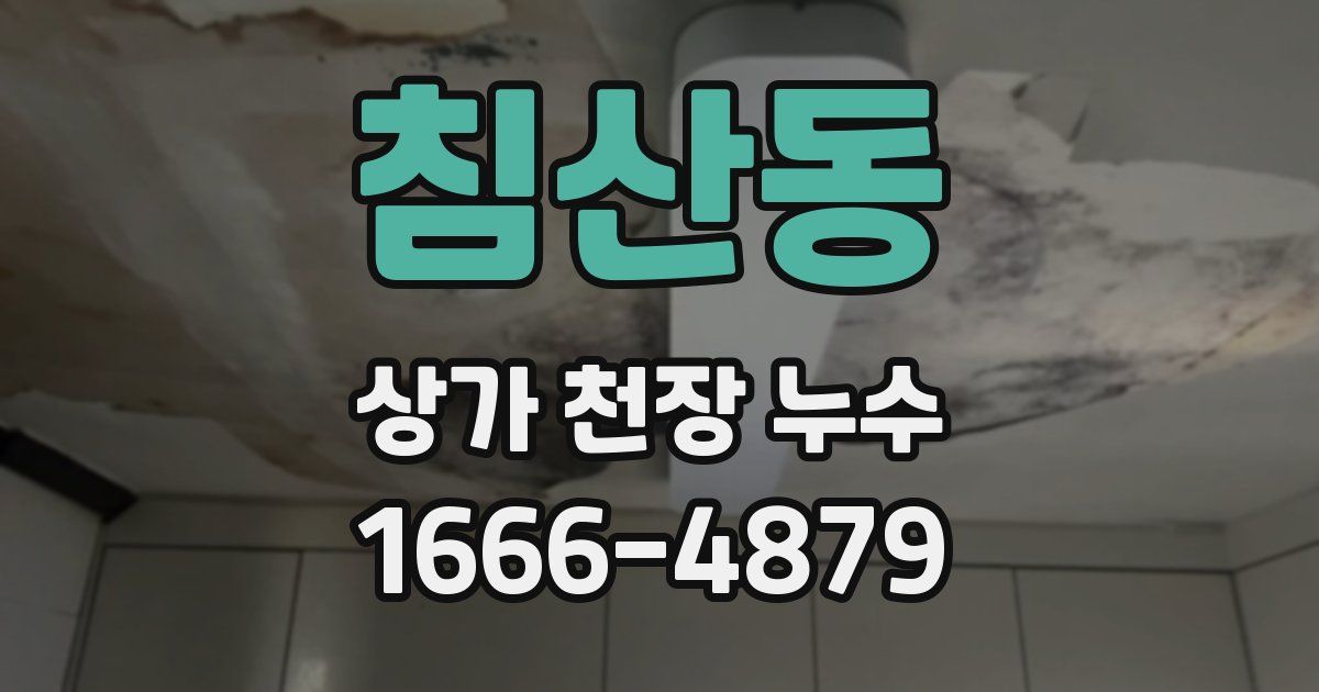 침산동 상가 천장 누수