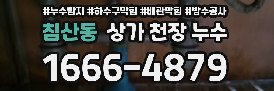 침산동 상가 천장 누수