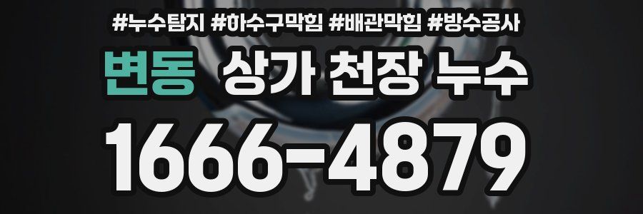 변동 상가 천장 누수