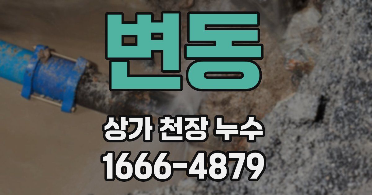 변동 상가 천장 누수