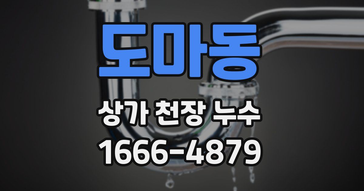 도마동 상가 천장 누수